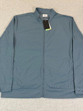 Hurley Exist Element Track Jacket Mens L Grey Teal Moisture Wicking Performance